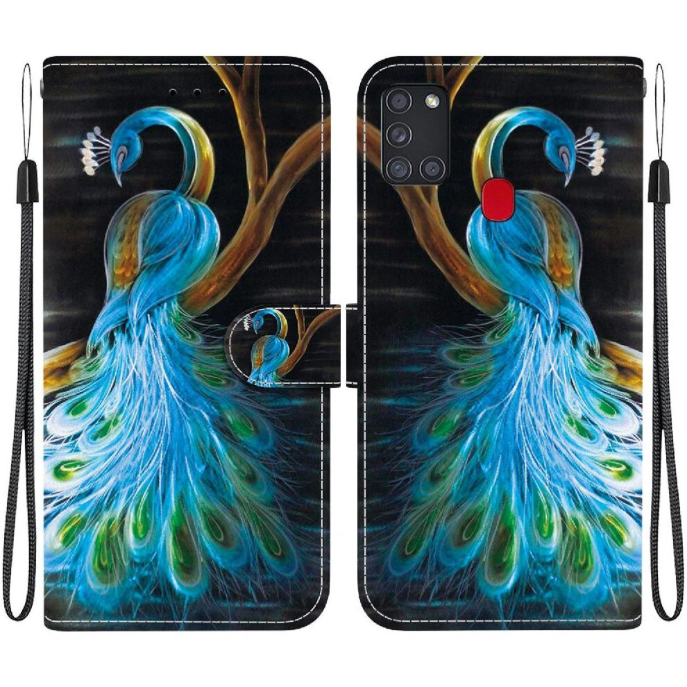 (C1 ) Compatible With Samsung Galaxy A21s Case Pu Leather Card Slots Pattern Cover Card Slot Kickstand 764563673537