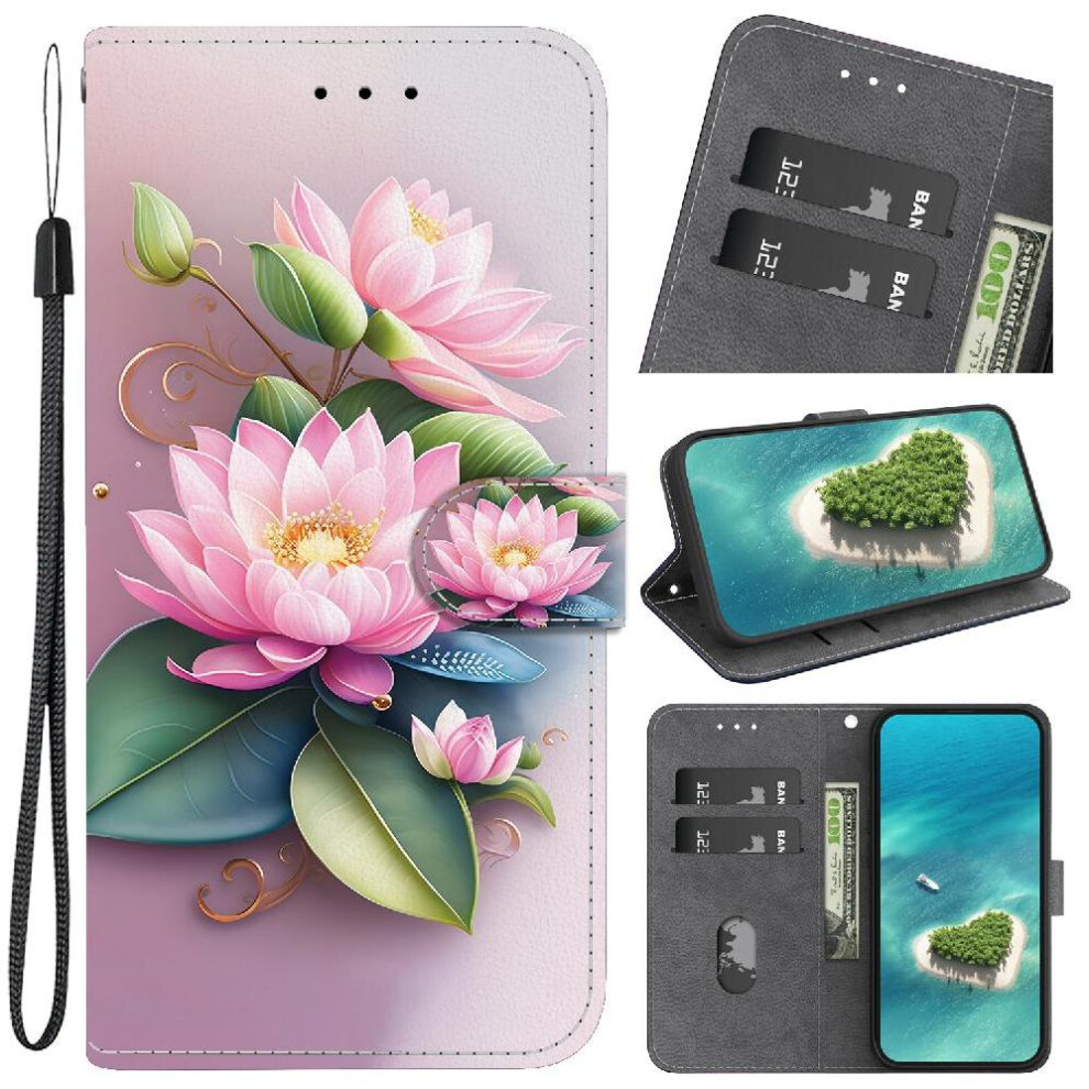(C3 ) Compatible With Motorola Moto G04s Case Pu Leather Card Slot Kickstand Card Slots Pattern Cover 764563673742