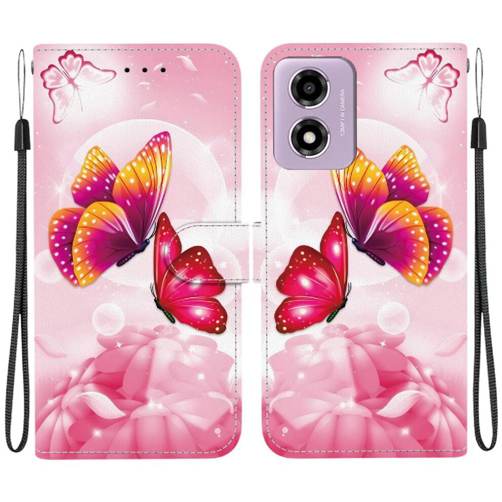 (C2) Compatible With Motorola Moto G04s Case Pu Leather Card Slot Kickstand Card Slots Pattern Cover 764563673735
