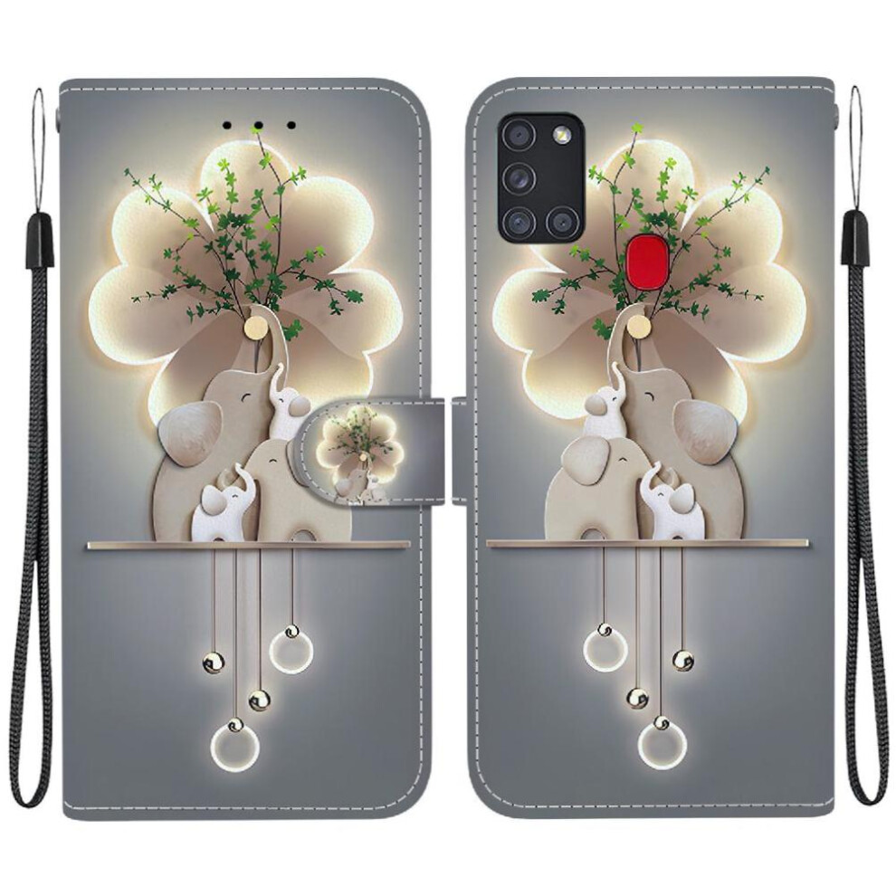 (C5 ) Flip Case For Samsung Galaxy A21s Card Slots Card Slot Kickstand Pu Leather Wallet Pattern Cover 764563674060