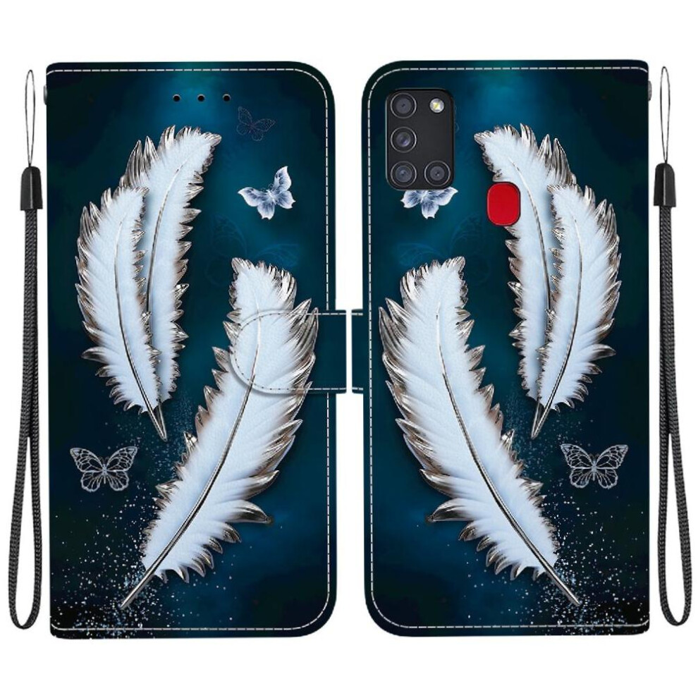 (C2) Flip Case For Samsung Galaxy A21s Card Slots Card Slot Kickstand Pu Leather Wallet Pattern Cover 764563674039