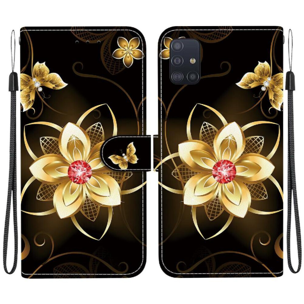(C6) Flip Case For Samsung Galaxy A71 4G Pattern Cover Wallet Card Slots Card Slot Kickstand Pu Leather 764563674145