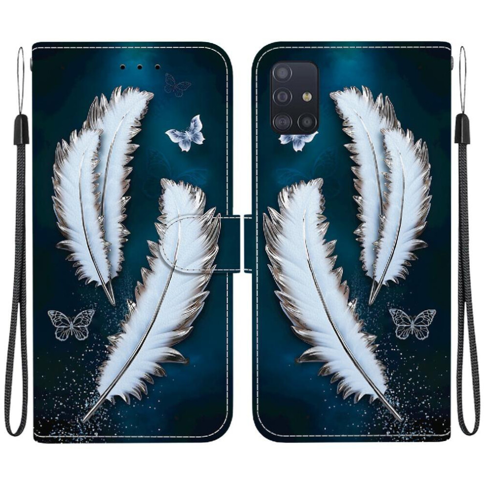 (C2) Flip Case For Samsung Galaxy A71 4G Pattern Cover Wallet Card Slots Card Slot Kickstand Pu Leather 764563674107