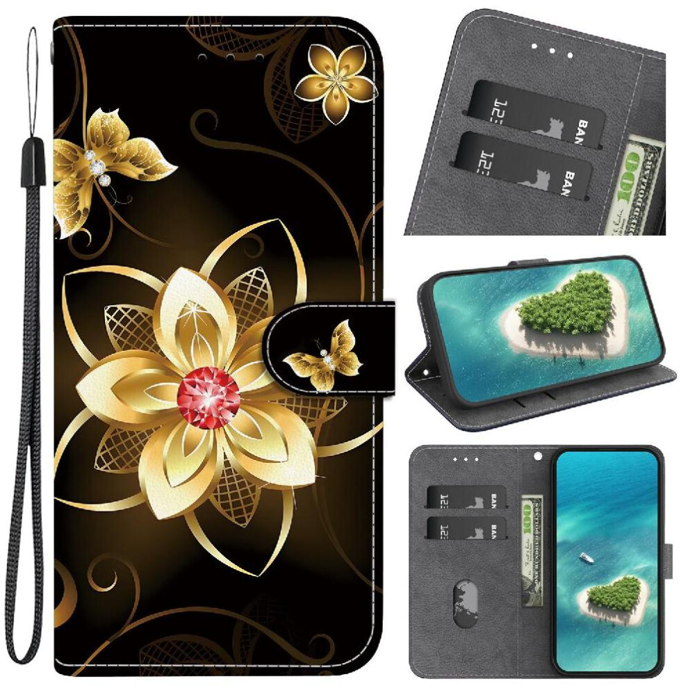 (C6) Flip Case For Motorola Moto G04s Card Slots Pattern Cover Pu Leather Card Slot Kickstand Wallet 764563674213