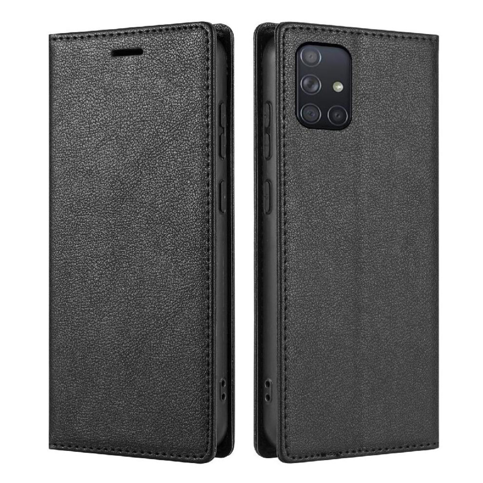 (Black) Business Style Case For Samsung Galaxy A71 4G Shockproof Card Holder Magnetic Closure Flip Case Kickstand Black 764563674879