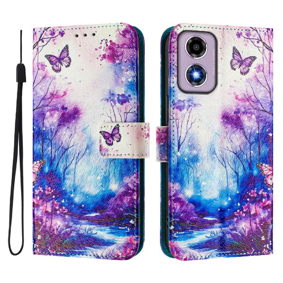 (C3 ) Case For Motorola Moto G04 4G Wallet With Credit Slot Pattern Flip Cover Pu Leather 764563675166