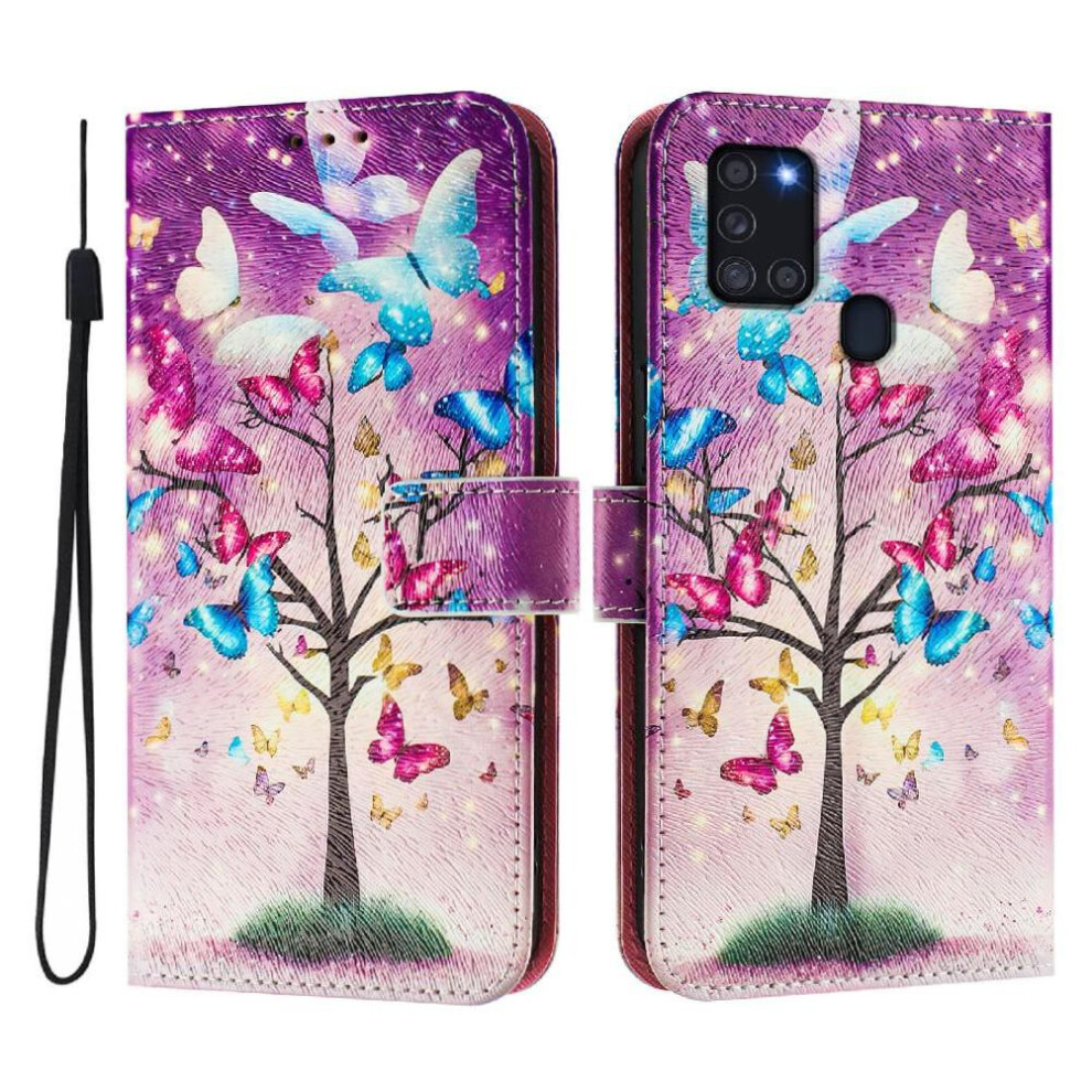 (C2) Case For Samsung Galaxy A21s Wallet Pattern Flip Cover Pu Leather With Credit Slot 764563675456