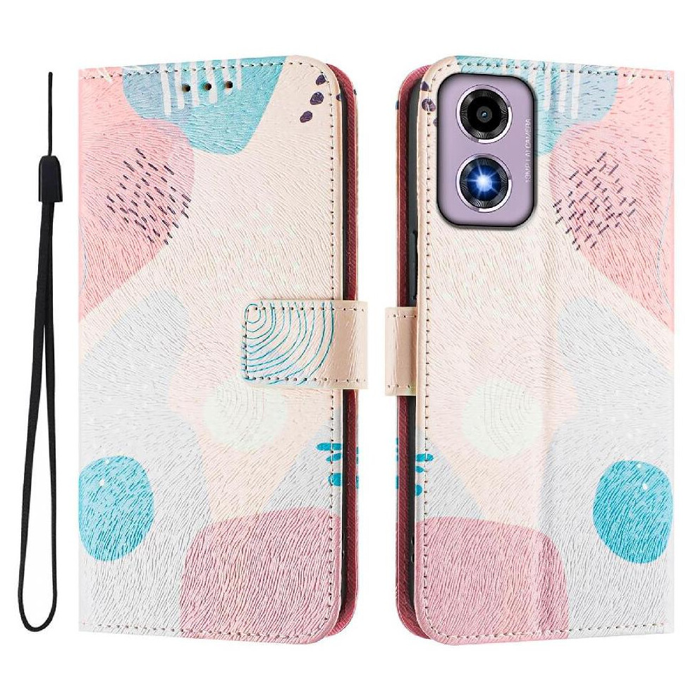 (C5 ) Case For Motorola Moto G04 4G/G04s 4G Card Holder With Credit Slot Pattern Wallet Cover Flip Pu Leather 764563676309