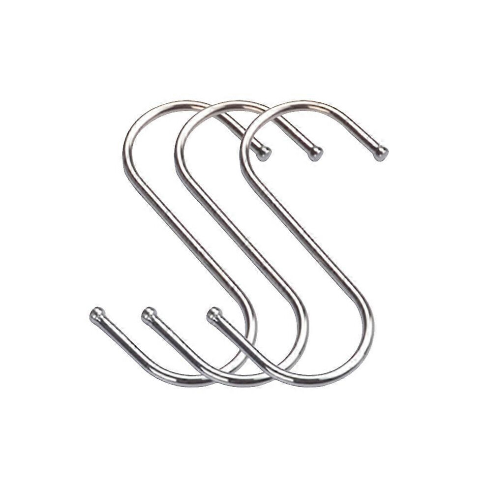 (As show, One size) Set of 18 Stainless Steel S Hook, Heavy Duty Metal Double Hook for Hanging Cups, Clothes, Pots and Bowls, Suitable for Kitchen, Ba-image-OPC-PHPR6HT-NEW