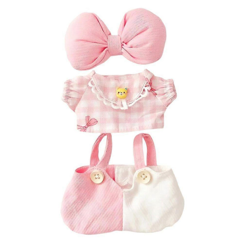 (As show, One size) 17cm Plush Doll Clothes, Compatible with Labub, Cute Clothes Accessories, Can Be Used as Birthday Gift (Without Doll)
