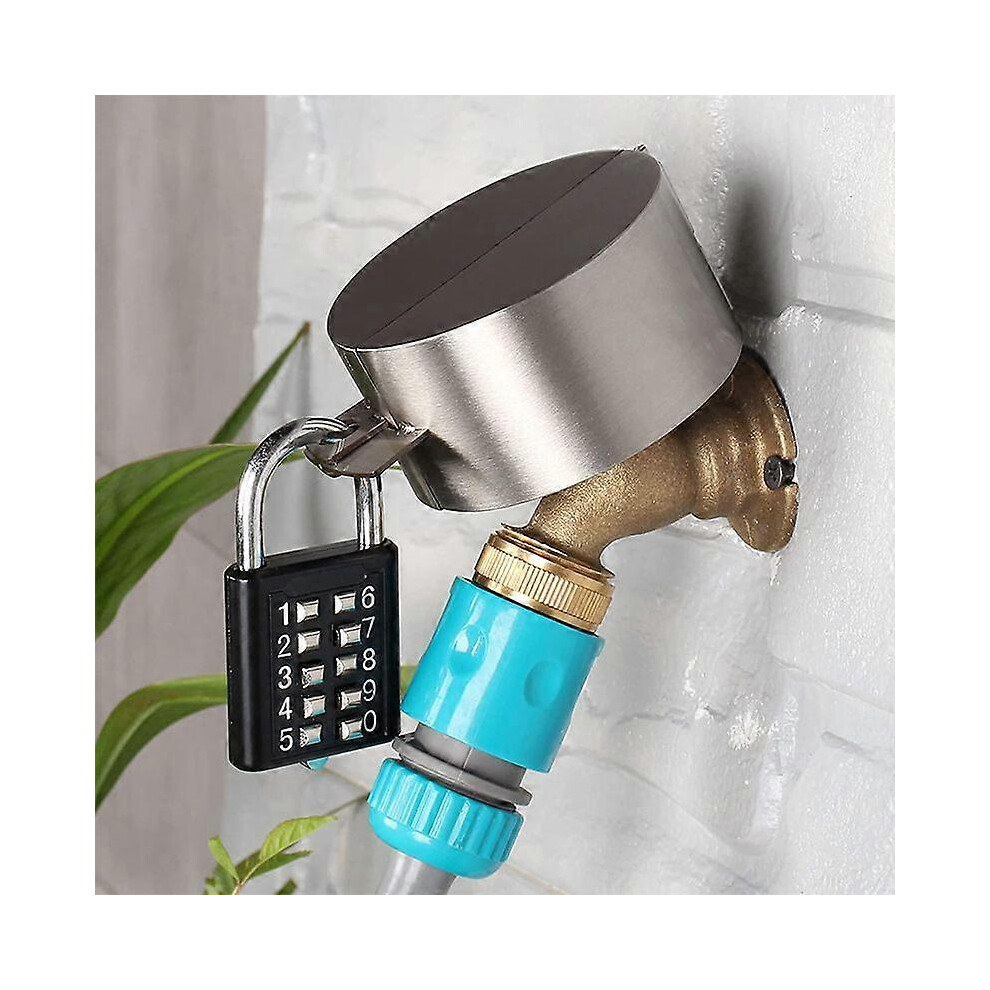 (As Show, One Size) Outdoor Faucet Lock Hose Bib Lock (Password Lock) 3152185944086