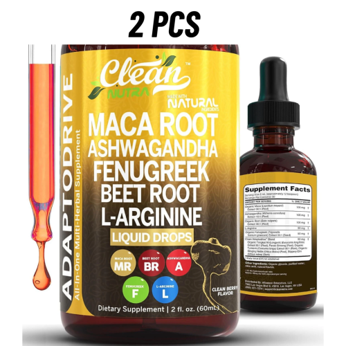 Organic Maca Root Drops with Ashwagandha & Multivitamins for unisex