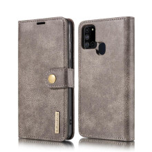(Gray ) Wallet Case for Samsung Galaxy A21s Pu Leather Flip Kickstand Protective Card Slots Magnetic
