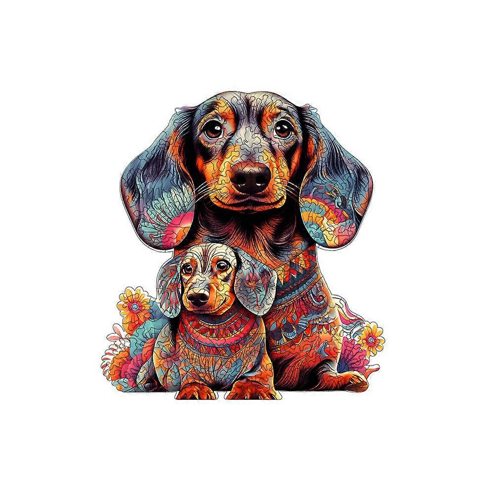 (As show, One size) (Dog)Wooden Puzzles for Adults (42x33cm, 220pcs),Unique Shape Puzzle Gifts, Wooden Puzzles for Family Game and Home Decor