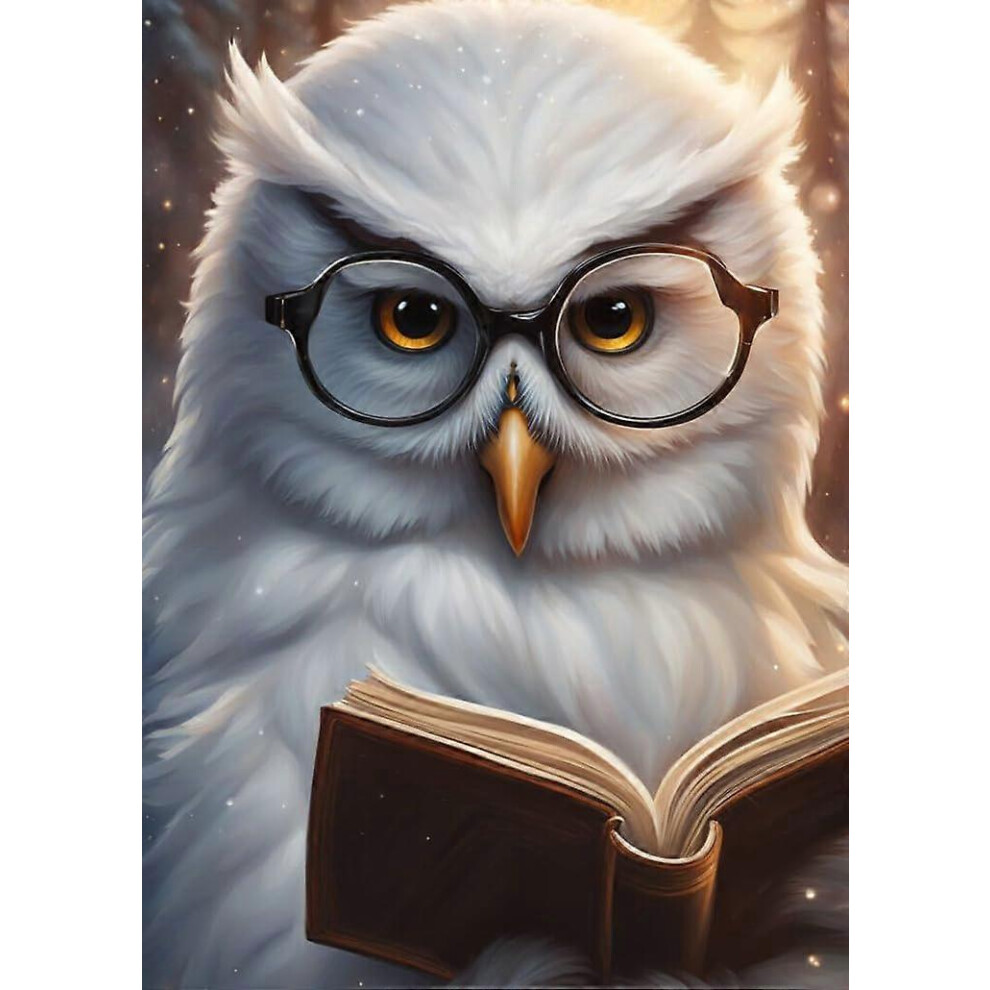(As show, One size) DIY 5D Diamond Painting owl 30 x 40 cm(Style 16)