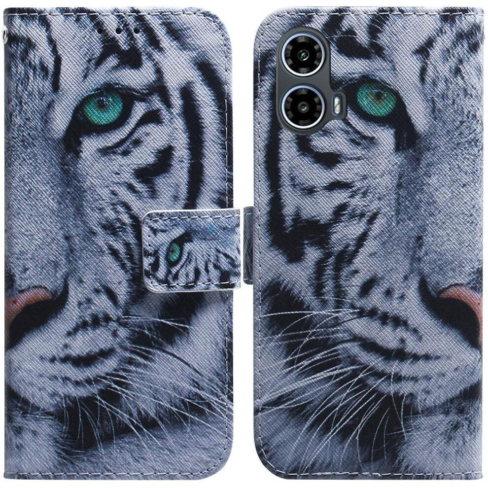 (C3 ) Flip Case For Motorola Moto G04 Wallet Pu Leather Card Slots Magnetic Closure Painted 764563680726