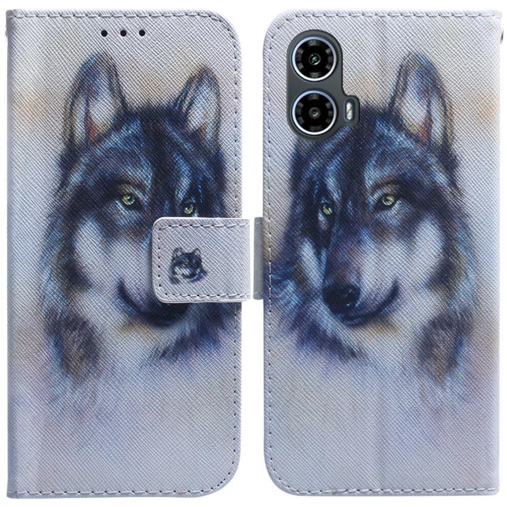 (C1 ) Flip Case For Motorola Moto G04 Wallet Pu Leather Card Slots Magnetic Closure Painted 764563680702