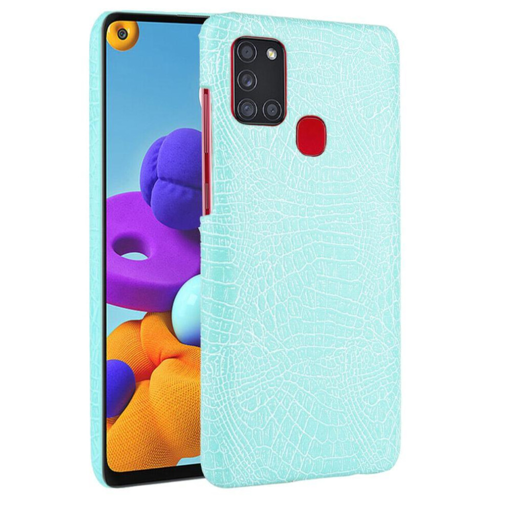 (Green) Stylish Classic Case For Samsung Galaxy A21s Compatibility Anti Scratch Protective Cover Classic Alligator Fashion Green 764563685301