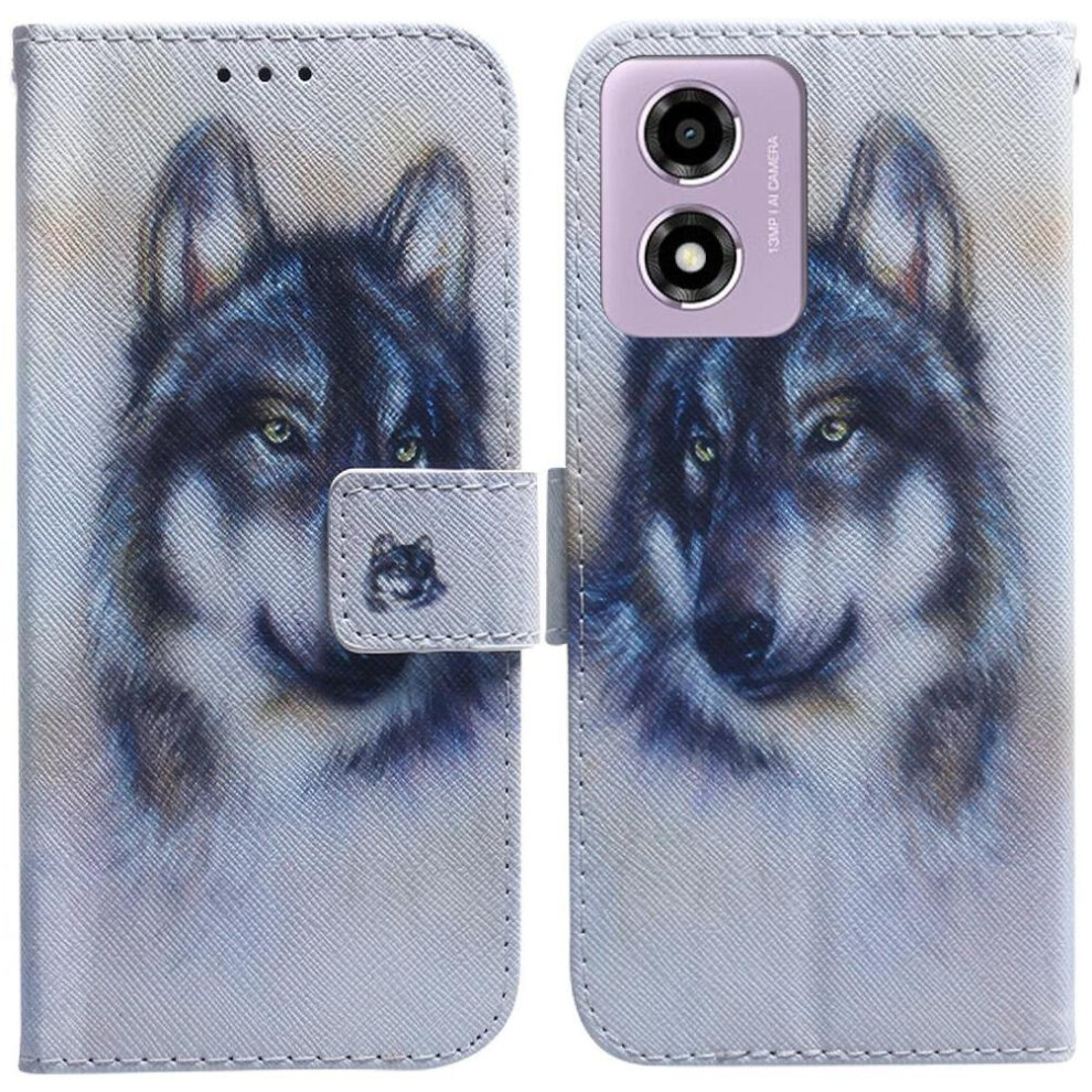 (C1 ) Flip Case For Motorola Moto G04s Pu Leather Painted Wallet Magnetic Closure Card Slots 764563685325