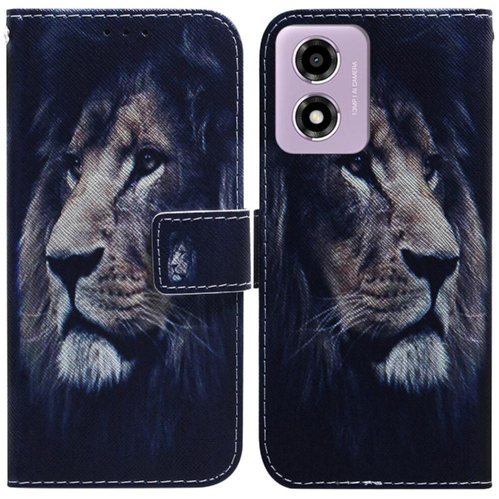 (C6) Flip Case For Motorola Moto G04s Pu Leather Painted Wallet Magnetic Closure Card Slots 764563685370