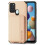 (Khaki ) Case for Samsung Galaxy A21s Rfid Blocking Stand Function Magnetic Card Holder Complete Camera Safety 4
