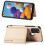 (Khaki ) Case for Samsung Galaxy A21s Rfid Blocking Stand Function Magnetic Card Holder Complete Camera Safety 3