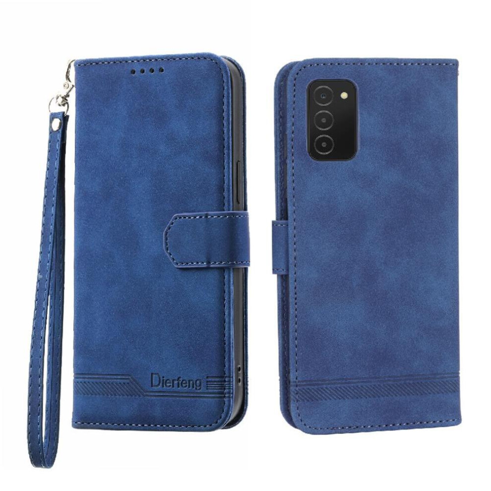 (Blue) Flip Case For Samsung Galaxy A71 4G Wristband Premium Cash Pocket Card Slots Magnetic Closure Blue 764563687817
