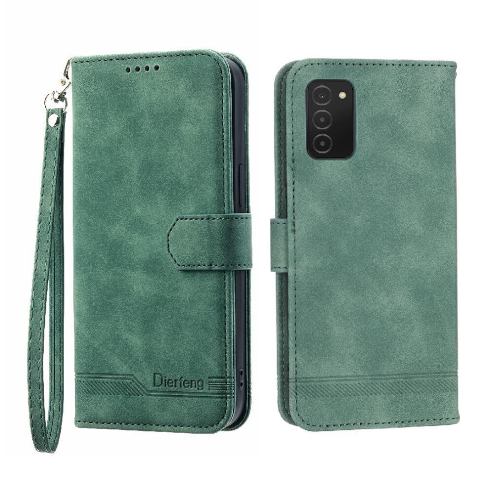 (Green) Flip Case For Samsung Galaxy A71 4G Wristband Premium Cash Pocket Card Slots Magnetic Closure Green 764563687800