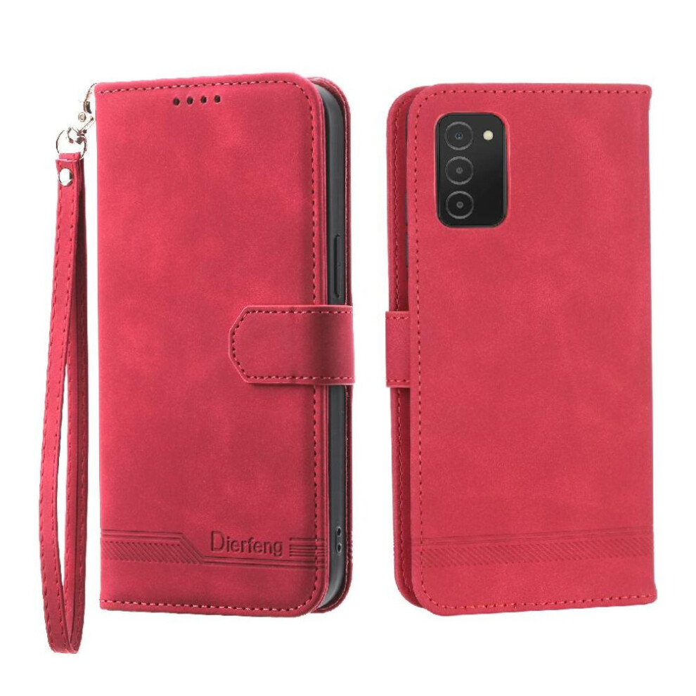 (Red) Flip Case For Samsung Galaxy A71 4G Wristband Premium Cash Pocket Card Slots Magnetic Closure Red 764563687794