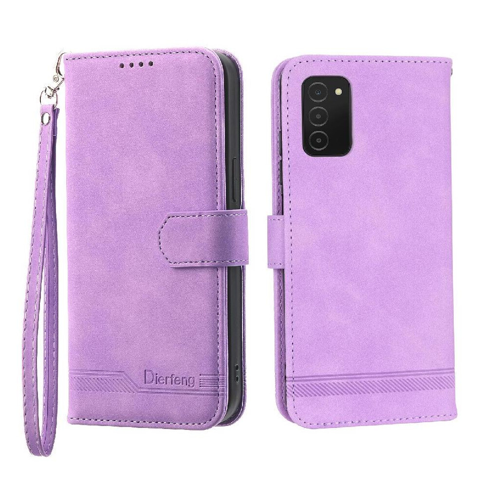 (Purple) Flip Case For Samsung Galaxy A71 4G Wristband Premium Cash Pocket Card Slots Magnetic Closure Purple 764563687770