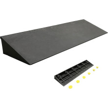 (50*10*3CM) Multi-Height Rubber Threshold Ramp for Wheelchairs, Scooters & Bikes,Portable Step Ramp for 3" Doorway Rise & 1-6cm Curb, (Size:50 * 16 * 6CM)
