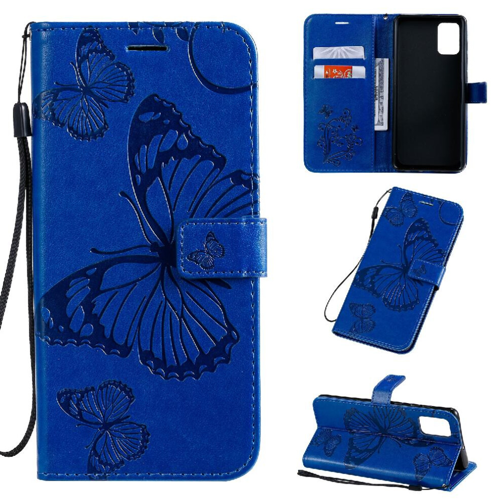 (Blue) Case For Samsung Galaxy A71 4G Pu Leather Magnetic Cover Shockproof Cover Flip Kickstand With Card Slot Stand Blue 764563688821