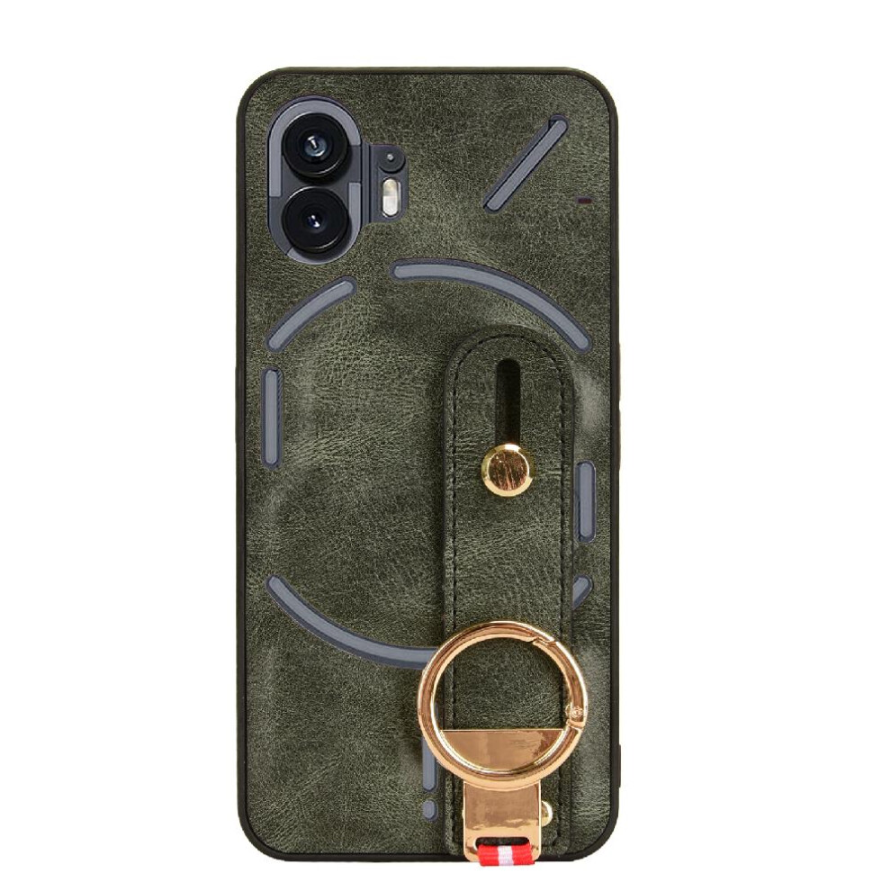 Photos - Case   For Nothing Phone 2 Convenience Compatibility Wrist Strap Premium PU Leather(Green)