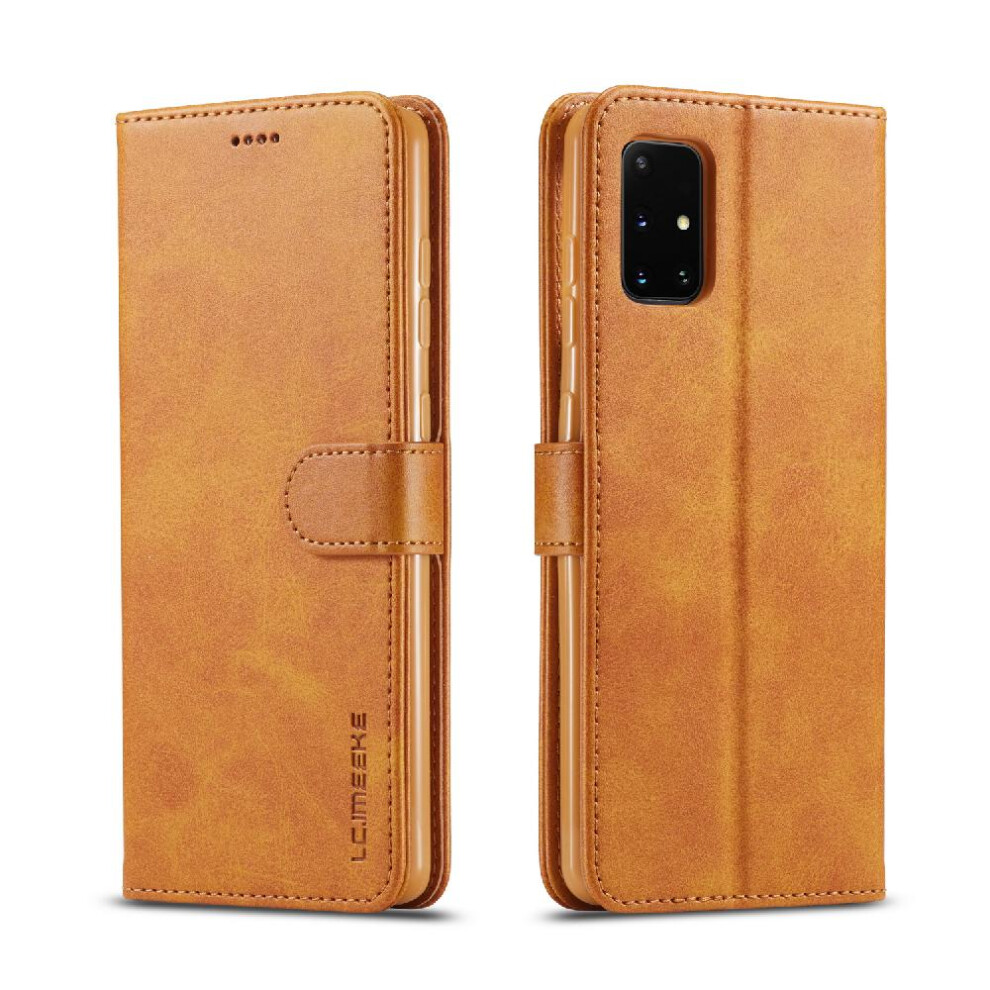 (Yellow) Case For Samsung Galaxy A71 4G Calf Texture Horizontal Flip Leather Case With Holder Card Slots Wallet Yellow 764563690275