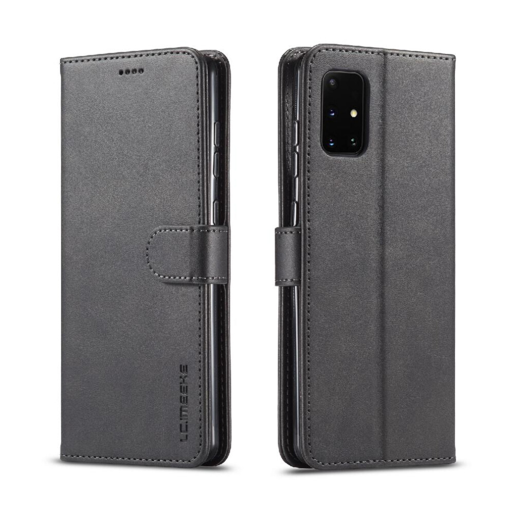 (Black) Case For Samsung Galaxy A71 4G Calf Texture Horizontal Flip Leather Case With Holder Card Slots Wallet Black 764563690251