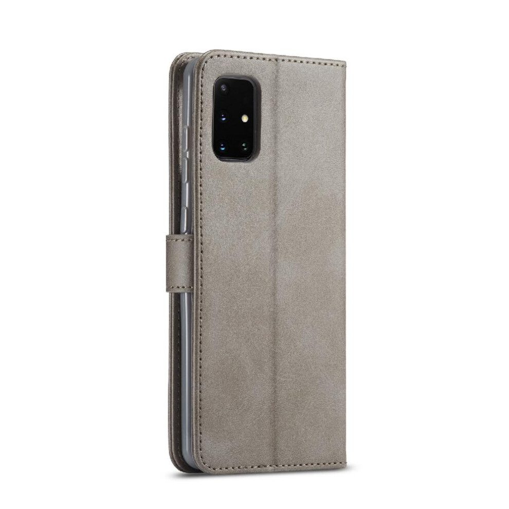 ( ) Case For Samsung Galaxy A71 4G Calf Texture Horizontal Flip Leather Case With Holder Card Slots Wallet Gray 764563690268