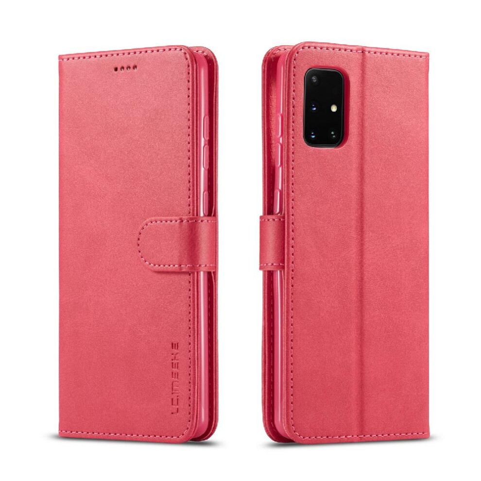 (Red) Case For Samsung Galaxy A71 4G Calf Texture Horizontal Flip Leather Case With Holder Card Slots Wallet Red 764563690237