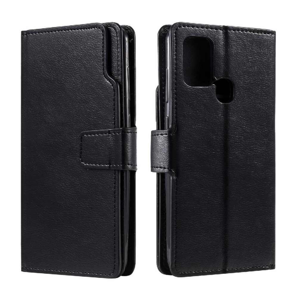 (Black) Case For Samsung Galaxy A21s Kickstand 9 Card Slots Pu Leather Magnetic Wallet Black 764563690428