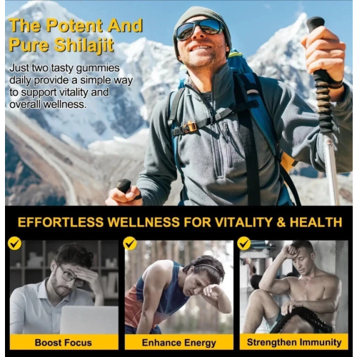 Pure Himalayan Shilajit Gold Gummies 3000MG 60 Gummies 1