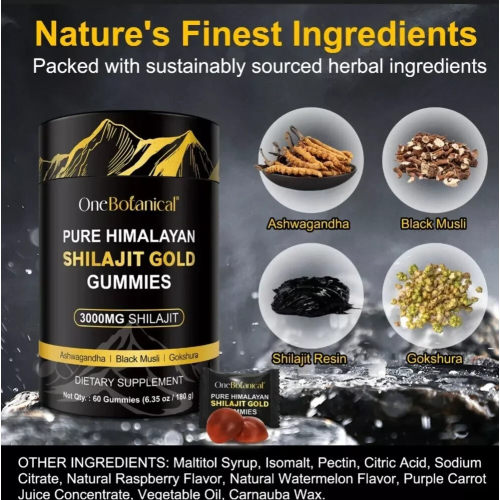 Pure Himalayan Shilajit Gold Gummies 3000MG 60 Gummies 2