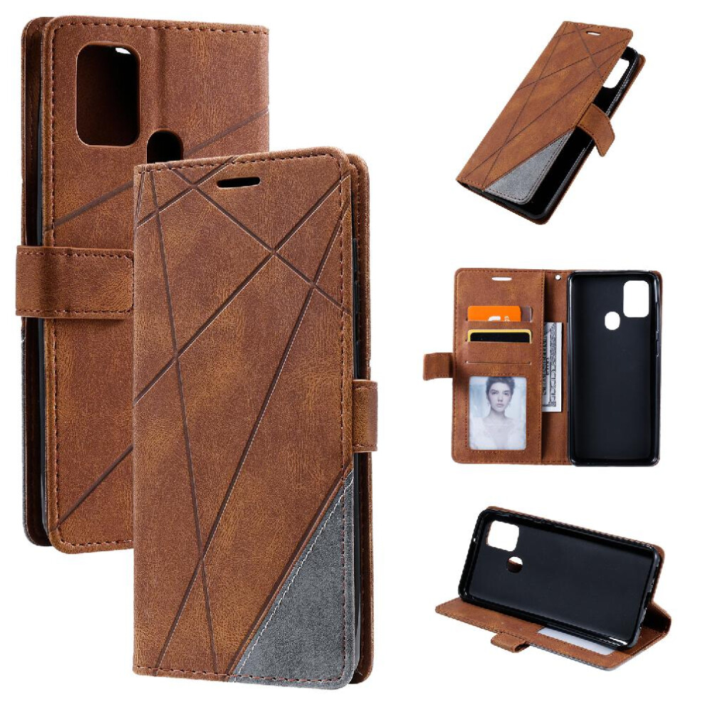(Brown) Case For Samsung Galaxy A21s Pu Leather Wallet Flip Folio Card Holder Kickstand Shockproof Magnetic Brown 764563691319