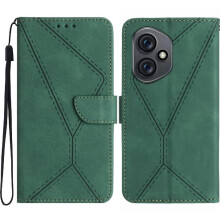 (Green) Case for Honor 400 Leather Wallet Stitching Embossed High Quality Tpu Soft Pu Leather