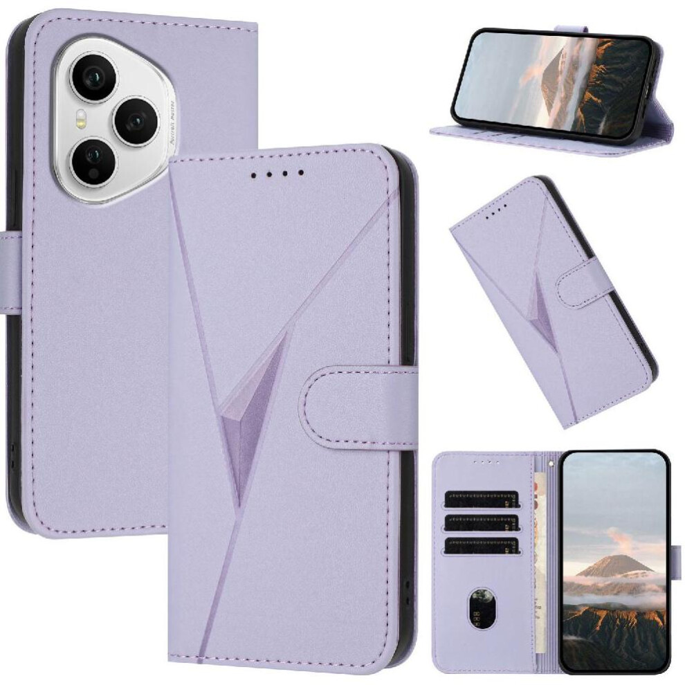( Violet) Flip Case For Honor 400 Pro Flip Protective Mobile Phone Anti-Fall With Card Slots Premium Pu Leather With Kickstand Function Light 764563692712