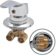(As show, One size) Shower Cabin Mixer Tap Brass Shower Faucet Outlet Diverter Chrome Shower Mixer Tap