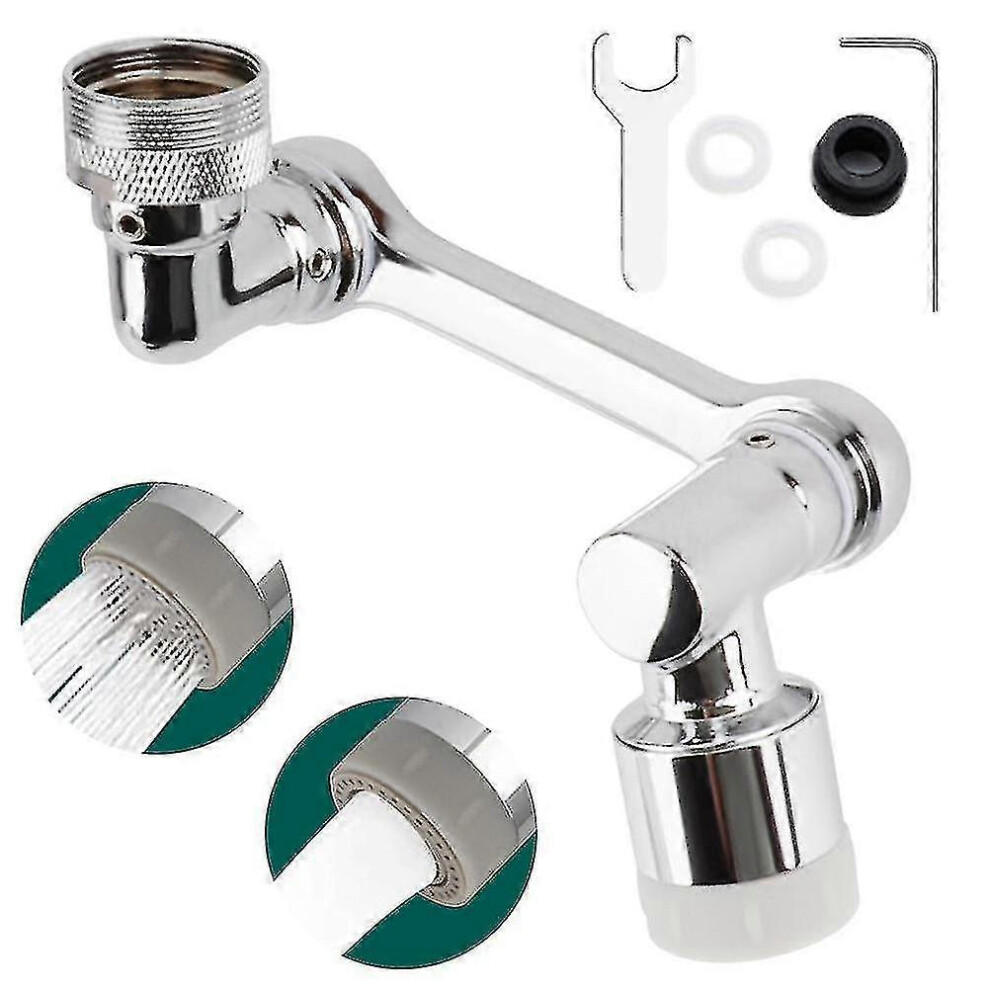 (As Show, One Size) Splash Filter Faucet 1080 Rotatable Faucet Sprayer Head Faucet Extender Aerator Sink Faucet Attachment 8191722667281