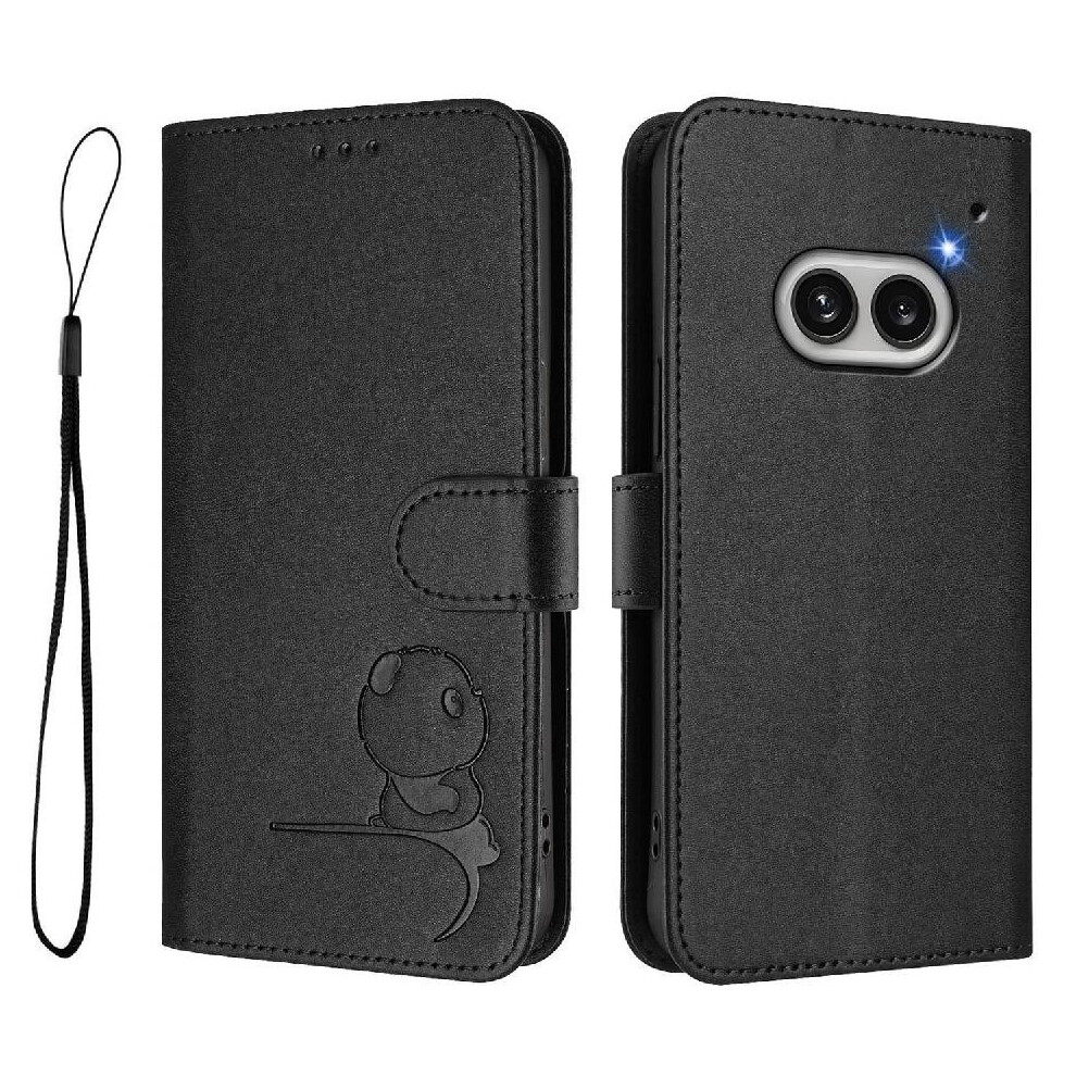 (Black) Phone Case For Nothing Phone 2A Card Slots Holder Kickstand Pu Leather Magnetic Rfid Blocking Flip Folio Black 764563693580