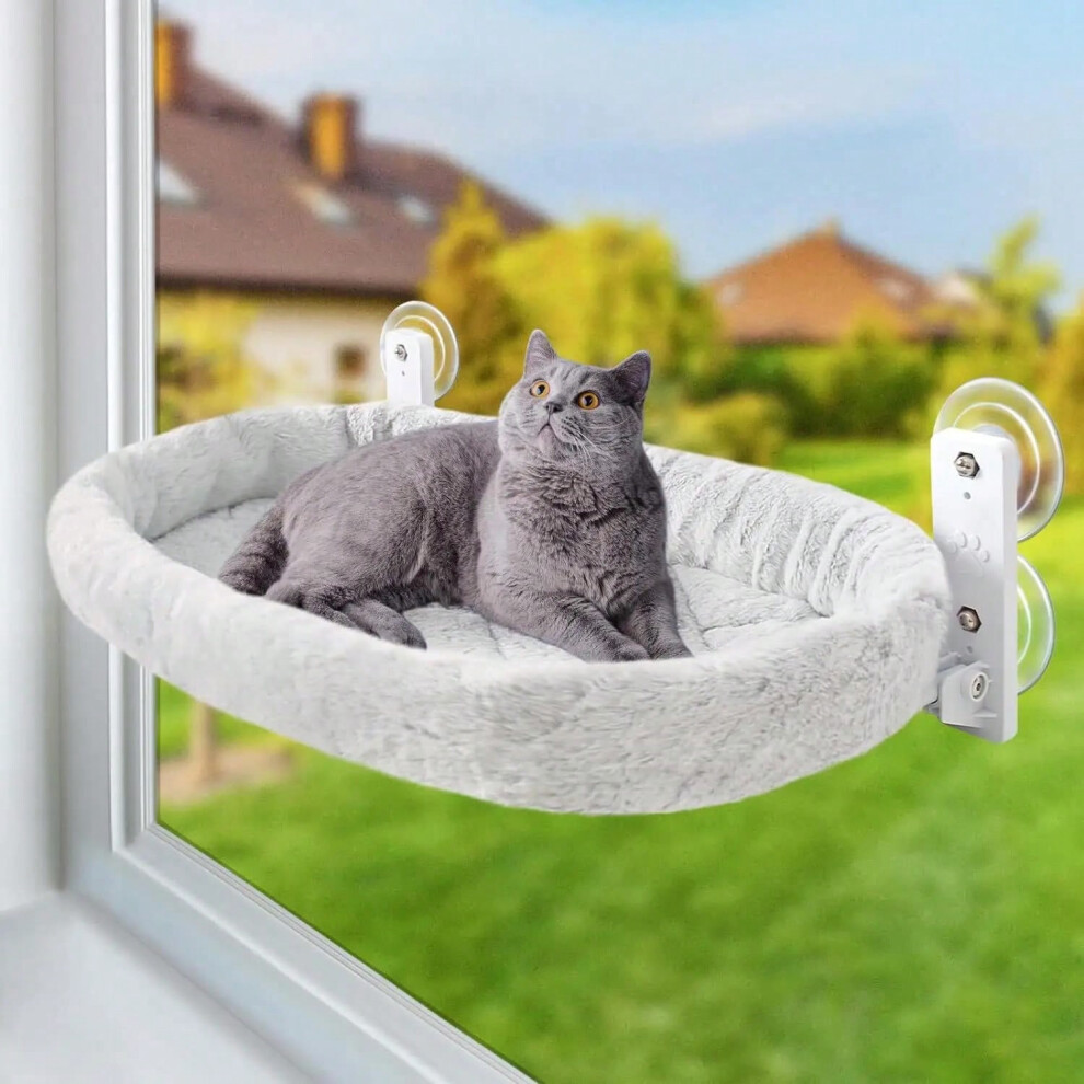 (Grey cat nest, 30 60cm) Cat Hammock Window Habitat Cat Sunbathing Glass Hanging Suction Cup Balcony Pet Nest Pet Bed
