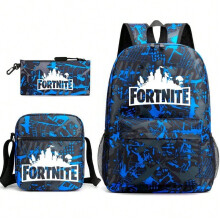(1, 3pcs) 3pcs Game Fortnite Backpacks Kawaii Lightweight Simple Laptop School Bags Junior-senior High School Students Mochilas Travel Bag