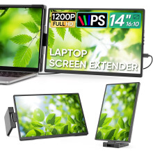 Dopesplay Laptop Screen Extender, 14" FHD 1200P IPS External Portable Monitor