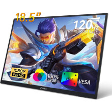 Gaming Portable Monitor 18.5 Inch 120Hz FHD 1080P HDMI USB-C, 100% sRGB, HDR
